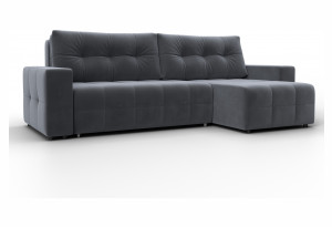 Диван угловой Лига-122 угол универсальный SEVEN 17 серый (Велюр)