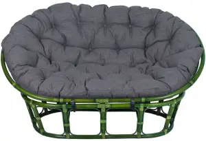 Диван из ротанга Мамасан, подушка серая