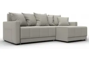 Диван угловой Лига-125 угол универсальный Амур 02 бежевый (Рогожка)