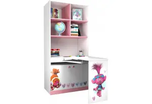 Стеллаж двухсекционный Polini kids Fun 1230 Тролли, со столом