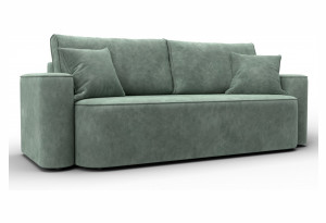 Диван прямой Лига-118 НПБ BRUT 08 зеленый (Велюр)