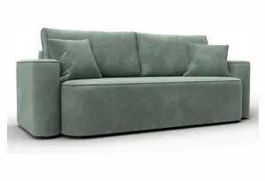 Диван прямой Лига-118 НПБ BRUT 08 зеленый (Велюр)