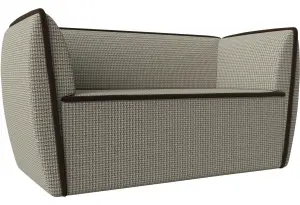 Прямой диван Бергамо 2-х местный Корфу 02/коричневый (Корфу/Микровельвет)