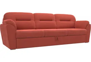 Диван прямой Бостон Коралловый (Микровельвет)