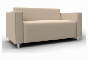 Диван прямой Лига-093 ВН Бежевый (Экокожа)