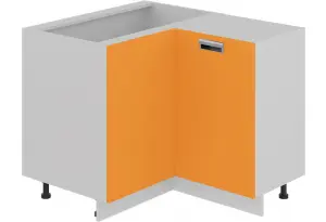Шкаф напольный нестандартный угловой с углом 90° (БЬЮТИ (Оранж))