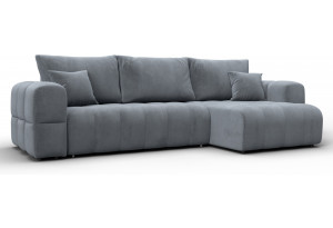 Диван угловой Лига-110 НПБ угол универсальный TOWER 10 серый (Велюр)