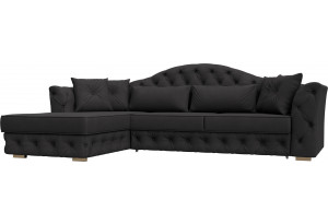 Диван угловой Артис левый угол JOLY 08 коричневый (Замша)