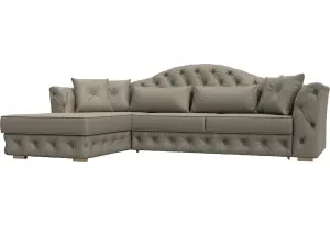 Диван угловой Артис левый угол GRIFON 04 бежевый (Экокожа)