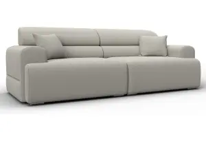 Диван прямой Лига-109 НПБ Амур 02 бежевый (Рогожка)