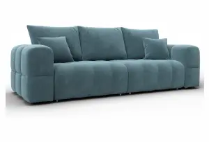 Диван прямой Лига-110 НПБ SEVEN 113 бирюзовый (Велюр)