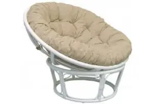 Кресло Папасан 23/01 белый