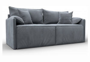 Диван прямой модульный Лига-106 TOWER 10 серый (Велюр)