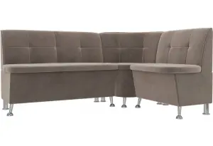 Кухонный угловой диван Феникс Коричневый (Велюр)
