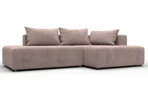 Диван угловой Лига-103 НПБ угол правый TOWER 05 бежевый (Велюр)