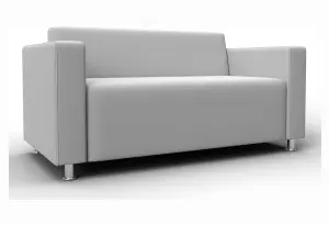 Диван прямой Лига-093 ВН Белый (Экокожа)