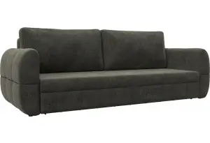 Диван прямой Лига-147 LAIM 10 темно-коричневый (Велюр)