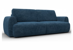 Диван прямой Лига-115 НПБ BRUT 11 синий (Велюр)