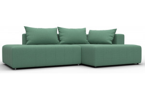 Диван угловой Лига-103 НПБ угол правый Амур 11 зеленый (Рогожка)