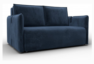 Диван прямой Лига-117 TOWER 13 синий (Велюр)