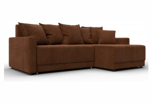 Диван угловой Лига-125 угол универсальный LAIM 14 терракотовый (Велюр)