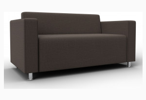 Диван прямой Лига-093 ВН Амур 05 коричневый (Рогожка)