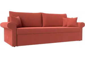 Диван прямой Милфорд Коралловый (Микровельвет)