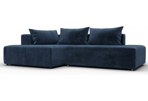 Диван угловой Лига-103 НПБ угол левый TOWER 13 синий (Велюр)