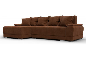 Диван угловой Лига-119 угол левый LAIM 14 терракотовый (Велюр)