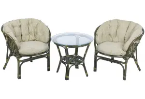 Комплект из ротанга в цвете олива