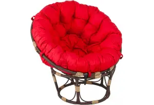 Кресло Папасан с цветными подушками, искусственный ротанг