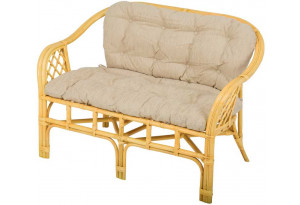 Диван 2-местный из натурального ротанга Маркос