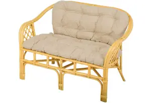 Диван 2-местный из натурального ротанга Маркос