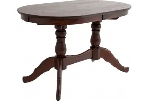 Раздвижной обеденный стол Лилия, темно-коричневый