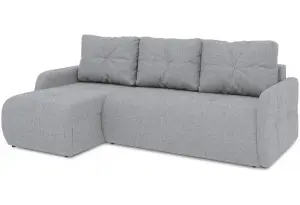Диван угловой левый «Томас Slim Т1» (Levis 85 (рогожка) Темно-серый)