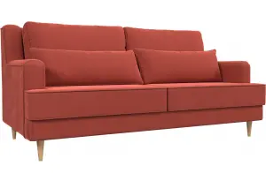 Диван прямой Джерси Коралловый (Микровельвет)
