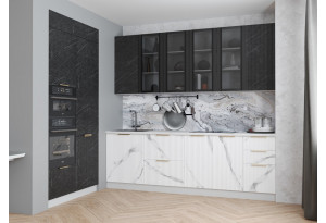Модульная кухня Монца Гранит Оникс / Мрамор Арктик МДФ