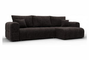 Диван угловой Лига-110 НПБ угол универсальный BRUT 17 коричневый (Велюр)