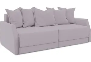 Диван «Люксор Slim» (Poseidon Pale Lavender (иск.замша) бледно-лавандовый)