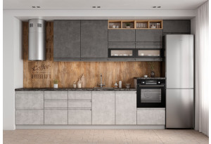 Модульная кухня Скала Бетон светлый / Бетон тёмный МДФ Композиция №1