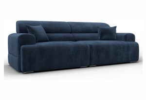 Диван прямой Лига-109 НПБ TOWER 13 синий (Велюр)