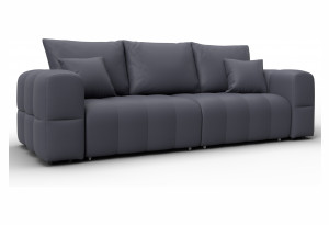 Диван прямой Лига-110 НПБ GRIFON 15 серый (Экокожа)