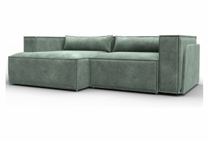 Диван угловой Лига-061 угол левый BRUT 08 зеленый (Велюр)