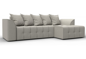 Диван угловой Лига-113 угол правый Амур 02 бежевый (Рогожка)