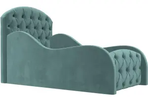 Детская кровать Майя Люкс бирюзовый (Велюр)