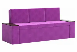 Кухонный прямой диван Лина Фиолетовый (Микровельвет)
