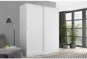 Шкаф 135х59х190 см для одежды в спальню/прихожую с 5 полками и штангой Теви