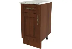 Шкаф напольный со столешницей с 1-м ящиком 40 см Орех