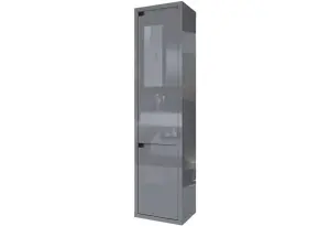 Шкаф Норден Серый глянец