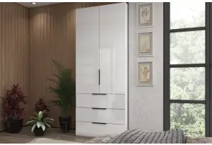 Шкаф 2-х дверный с ящиками, 90 см Люкс